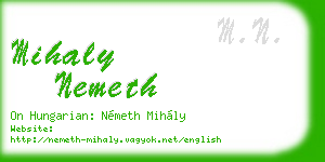 mihaly nemeth business card